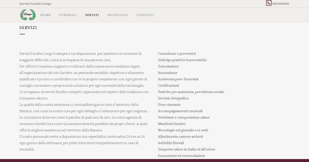 servizifunebrilongo.com | sito web wordpress