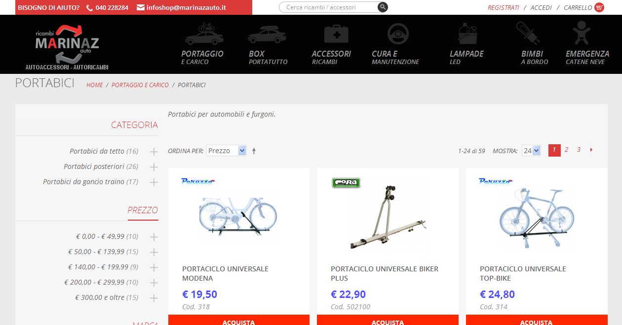 marinazauto.it | sito web magento ecommerce