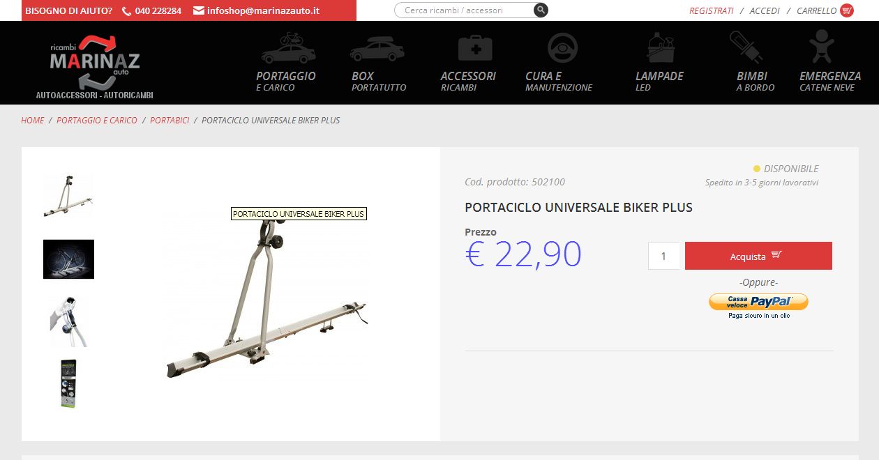 marinazauto.it | sito web magento ecommerce