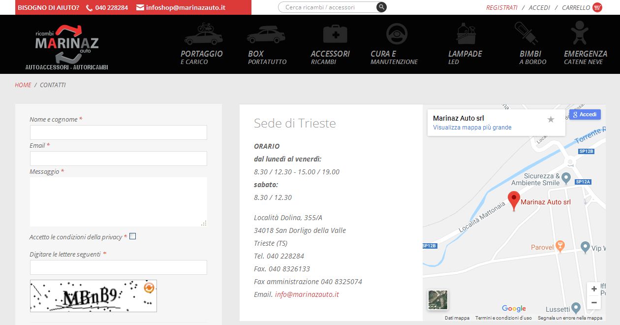 marinazauto.it | sito web magento ecommerce