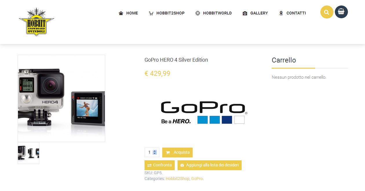 ovindolisnowboard.it | sito web wordpress woocommerce ecommerce